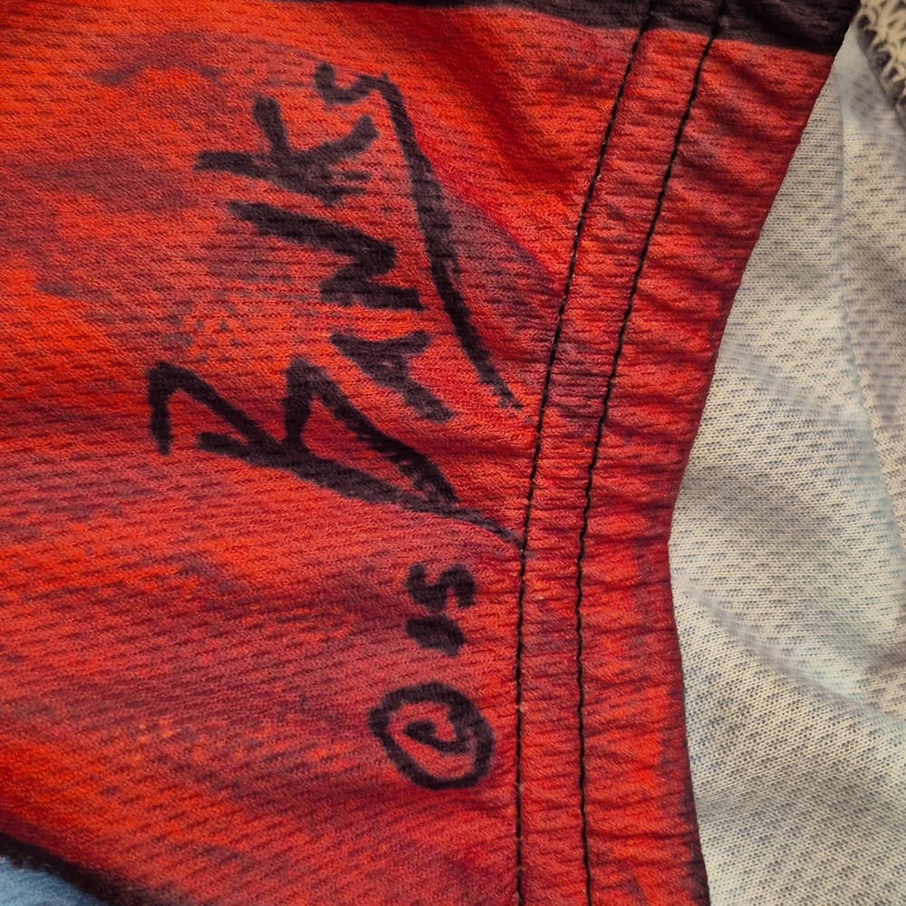 VOMAX x Vergie Banks Art Signed Red White Polyester Womens Cycling Jersey‎ 5 XL - Picture 5 of 11